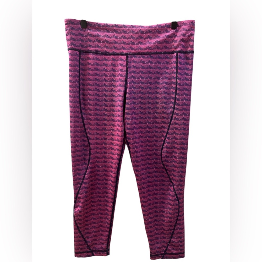 Vineyard Vines Performance Whale Tail Crop Leggings Pink/Purple Medium